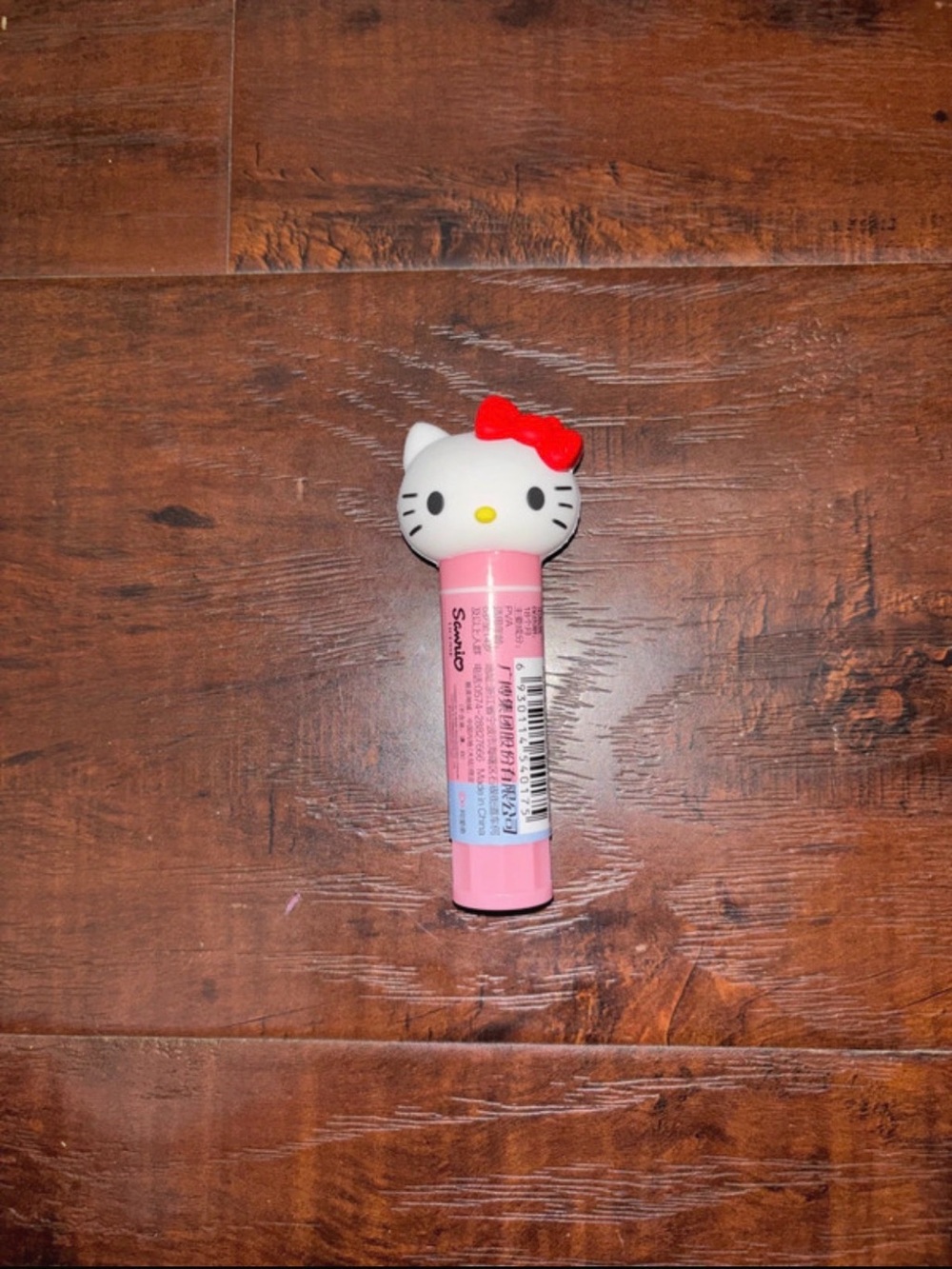 Hello Kitty Pink Glue Stick with Red Bow Character Top
